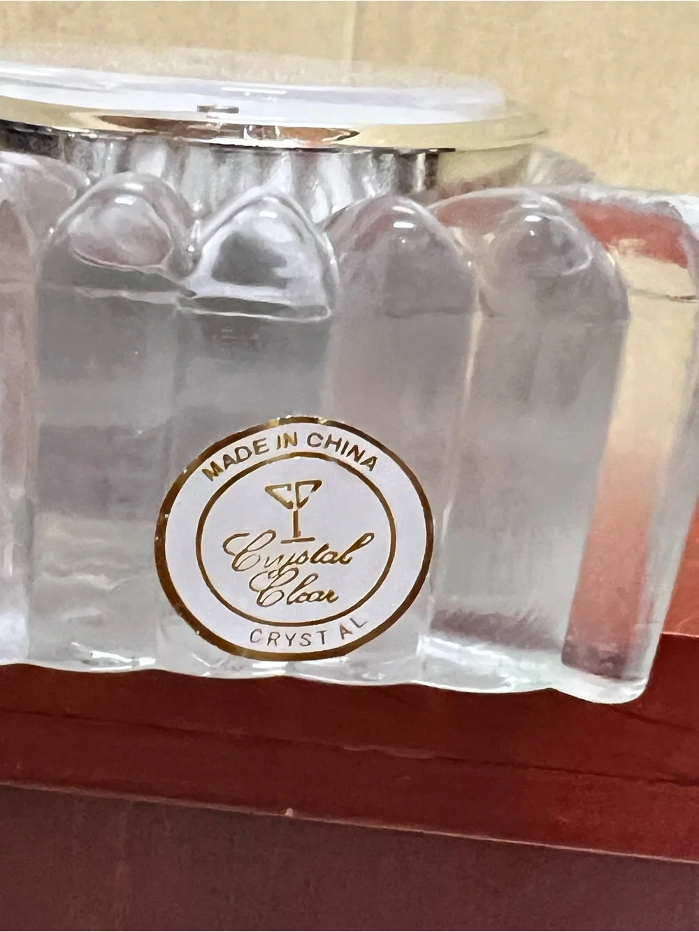 Vintage Fifth Avenue Crystal Clear Quartz Desk Clock